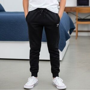 Gymshark Black Sweatpants Athletic Loungewear Sporty Activewear Men Size Small